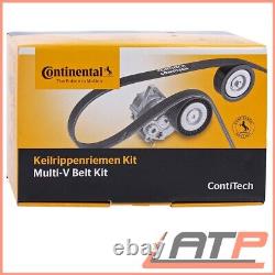 1x Conti V-ribbed Belt Kit + Tensioner For Audi A4 B6 8e 1.9 Tdi 00-04