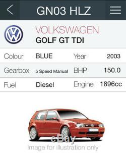 2003/03 Volkswagen Golf 1.9 GT TDi 150Bhp Mk4