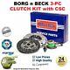 Borg N Beck 3pc Clutch Kit With Csc For Vw Golf 1.9 Tdi 2000-2005