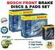 Bosch Front Brake Discs & Pads For Vw Golf Iv Variant 1.9 Tdi 4motion 2000-2006