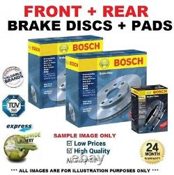 BOSCH FRONT + REAR BRAKE DISCS & PADS for VW GOLF IV 1.9 TDI 4motion 2000-2005