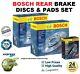 Bosch Rear Axle Brake Discs + Pads Set For Vw Golf Iv Variant 1.9 Tdi 2000-2006