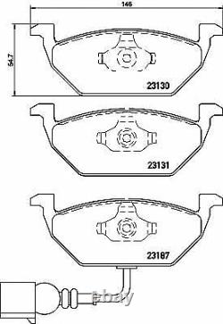 BREMBO Drilled Front BRAKE DISCS + PADS for VW GOLF Variant 1.9 TDI 1999-2006