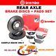 Brembo Rear Axle Brake Discs + Pads Set For Vw Golf Iv 1.9 Tdi 4motion 2000-2005