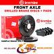 Brembo Xtra Drilled Front Brake Discs + Pads For Vw Golf Iv 1.9 Tdi 1997-2004