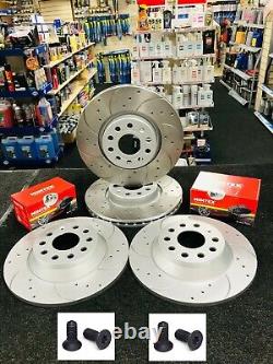 For Audi A3 2.0 Tdi Tfsi Quattro Front Rear Drilled Grooved Brake Discs & Pads