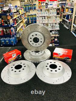 For Audi A3 2.0 Tdi Tfsi Quattro Front Rear Drilled Grooved Brake Discs & Pads