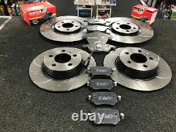 For Audi Q3 2.0 Tdi S Line Front Rear Drilled Grooved Brake Discs And Pads Set