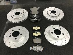 For Seat Leon 2.0 Fr Tfsi Tdi Tsi Front Rear Drilled Grooved Brake Discs Pads