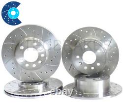 GOLF GT 1.9 TDi 130bhp Front Rear Drilled Grooved Brake Discs Pads 280mm & 232mm