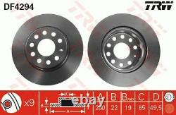 Genuine TRW Front Pair of Brake Discs for VW Golf BKC/BLS/BXE 1.9 (10/03-11/08)
