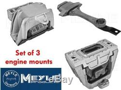 Meyle Engine & Gearbox Mount Set Of 3 Golf Mk4 1.9tdi 6 Speed Inc Gttdi