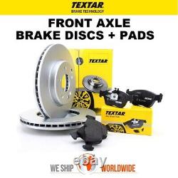 TEXTAR Front Axle BRAKE DISCS + BRAKE PADS SET for VW GOLF IV 1.9 TDI 2000-2005