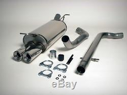 VW Golf MK4 1.8T 1.9TDI Jetex 2.5 Cat back Exhaust System Non Res + Twin Tips