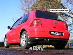 VW Golf MK4 1.8T GTI 1.9 TDI MILLTEK Cat Back Exhaust Twin Polished GT80 Non Res