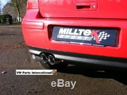 VW Golf MK4 1.8T GTI 1.9 TDI Milltek Sport Cat Back Exhaust Twin Polished GT80