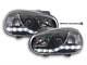 Vw Golf Mk4 Gti R32 Tdi Headlights + Led Drl Daylight In Black Pair (rhd)