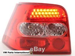 VW Golf MK4 R32 GTI R TDI Rear Tail Lights Brake Stop Lights Red Clear For LEDs