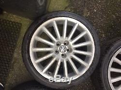 VW Golf R32 Mk4 Alloy Wheels & Tyres Oz Ronal Style 225 40 18 GTI TDI 1.9 1.6
