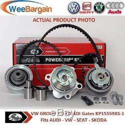 VW Group 1.9 TDI SDI 8v Engines GATES KP15559XS-1 Timing Belt Kit and Water Pump
