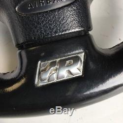 VW MK4 Golf R32 Black Leather Steering Wheel With R Logo GTi V6 TDi VGC