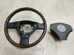 VW Passat B5 B5.5 W8 Wood Wooden Steering wheel 1J0419091BR Golf MK4 Jetta GLI