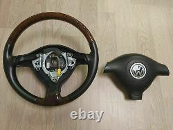 VW Passat B5 B5.5 W8 Wood Wooden Steering wheel 1J0419091BT Golf MK4 Jetta GLI
