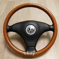 VW Passat B5 B5.5 W8 Wood Wooden Steering wheel 3B0419091AD Golf MK4 Jetta GLI