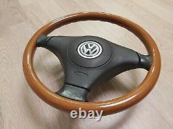 VW Passat B5 B5.5 W8 Wood Wooden Steering wheel 3B0419091AD Golf MK4 Jetta GLI