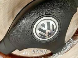 VW Passat B5 B5.5 W8 Wood Wooden Steering wheel 3B7419091H Golf MK4 Jetta GLI