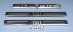 Volkswagen Golf Mk4 TDi Polished Steel Kick Plate Car Door Sill Protectors -K163