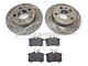 Vw Golf Mk4 1.9 Sdi Tdi 1998-2004 Rear Drilled & Grooved Brake Discs Mintex Pads