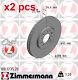 X2 Pcs Front Brake Disc Rotos X2 Pcs Set 100.1235.20 Zimmermann I